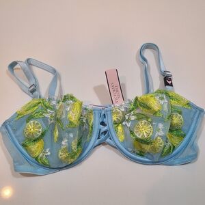 NWT Victoria's Secret Blue Push Up without Padding Bra in Size 32C